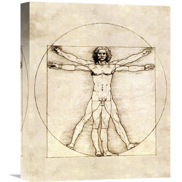 Global Gallery 'Proportions of the Human Figure (Vitruvian Man)' by